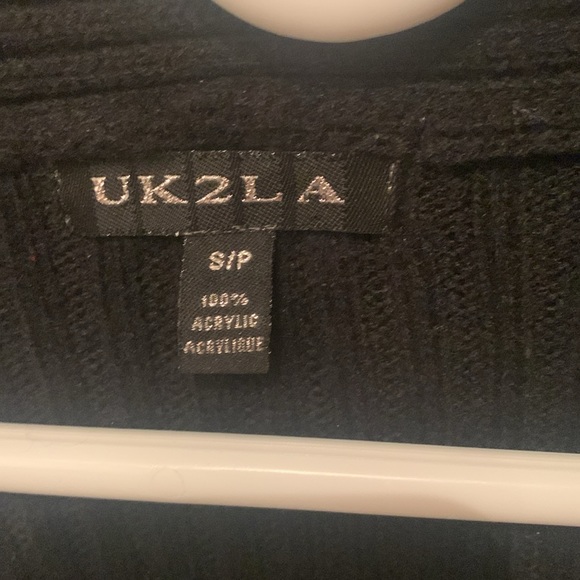 Super Stylish Black Sweater Jacket from UK2LA SZ Small - Picture 3 of 8